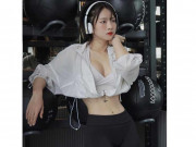 Thời trang - &quot;Nữ thần phòng gym&quot; Lê Bống mặc quần tập kém duyên