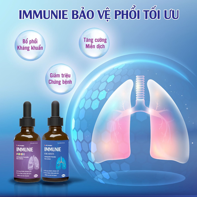 Thực phẩm bổ sung IMMUNIE - bảo vệ phổi cho cả gia đình - 1