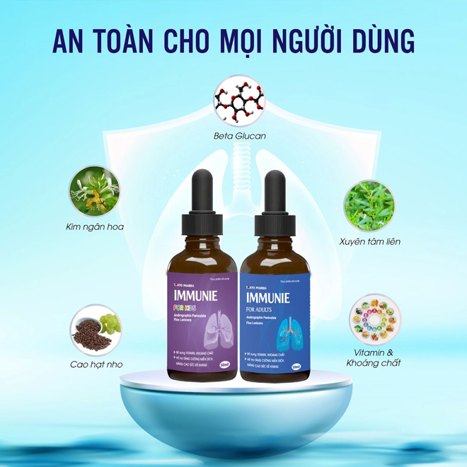 Thực phẩm bổ sung IMMUNIE - bảo vệ phổi cho cả gia đình - 2