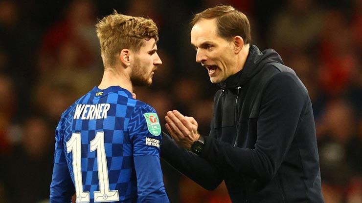 Werner khiến ông thầy đồng hương Tuchel không hài lòng