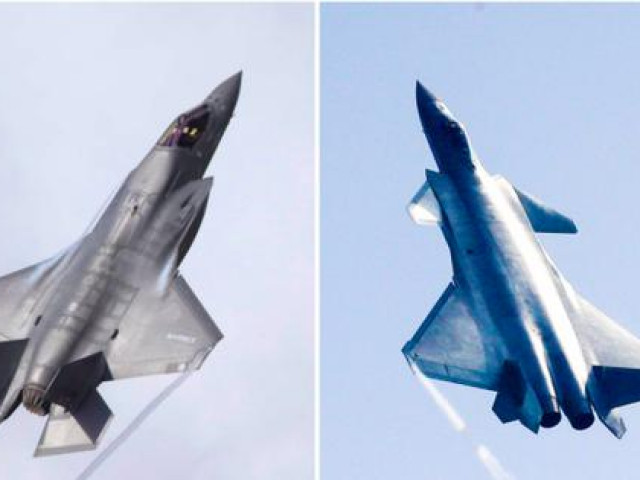 F-35 của Mỹ giáp mặt tiêm kích tàng hình J-20 của Trung Quốc trên biển Hoa Đông