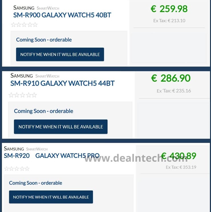 Trước ngày ra mắt, giá cả và thời lượng pin Samsung Galaxy Watch 5 bị rò rỉ - 1