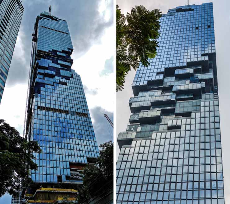 10. King Power Mahanakhon là tòa nhà cao nhất ở Bangkok, Thái Lan. Các mặt của tòa nhà này đều được lắp kính, điểm nhấn đặc biệt nhất nằm ở chính giữa.
