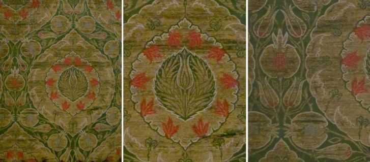 Ngoài ra, các thiết kế hoa còn xuất hiện trong các loại vải dệt trang trí công phu từ Ba Tư. Vải có dệt hình hoa tulip và quả lựu&nbsp;rất được yêu thích vào thế kỷ 17. Những tấm vải hoa Ba Tư này được các thương nhân từ đế chế Ottoman mang đến Ý.&nbsp;