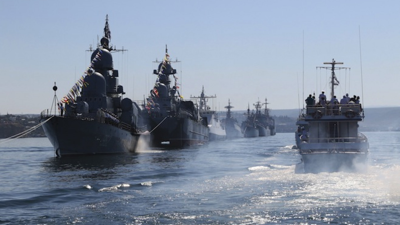 Tàu chiến thuộc Hạm đội Biển Đen của Nga (ảnh: SCMP)