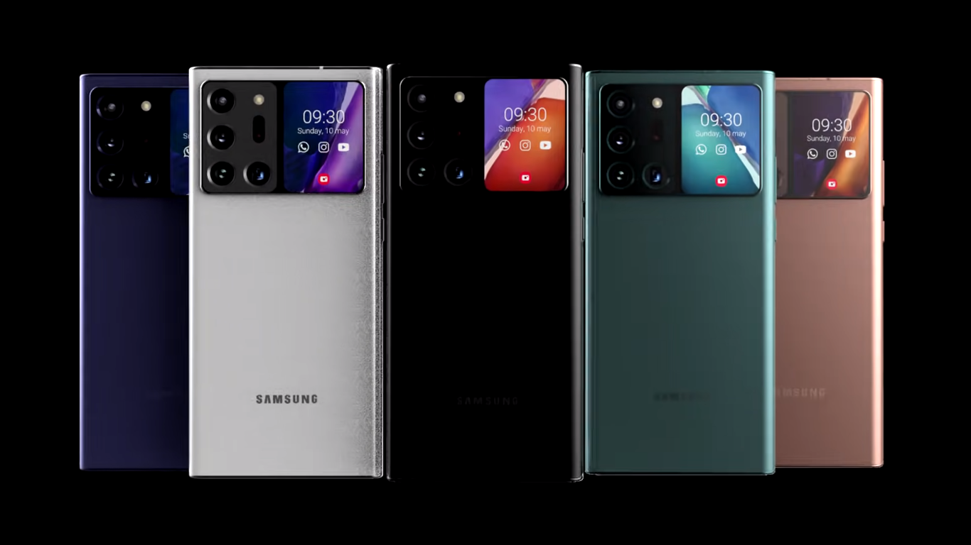 Hình ảnh cắt từ video concept&nbsp;Galaxy Note 30 Ultra.