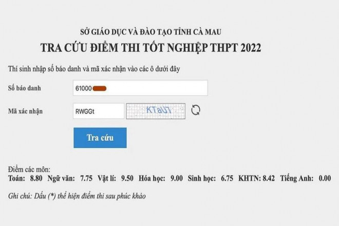 Trừ môn Anh văn 0 điểm, 6 môn còn lại "thí sinh ngủ gục" đạt được 50,22 điểm.