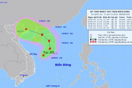 Áp thấp nhiệt đới xuất hiện trên Biển Đông, có khả năng mạnh thành bão