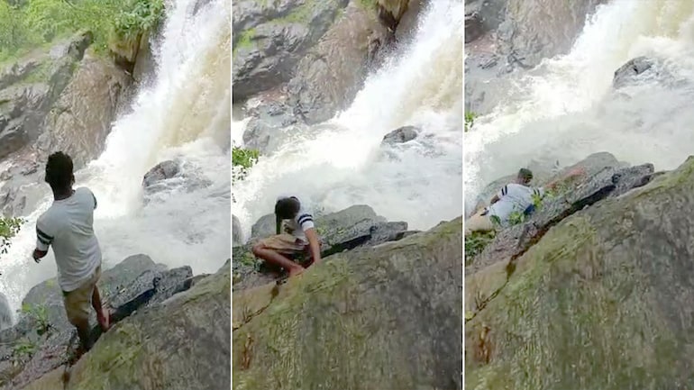 Một người đàn ông đã rơi xuống thác nước khi chụp ảnh “sống ảo”.