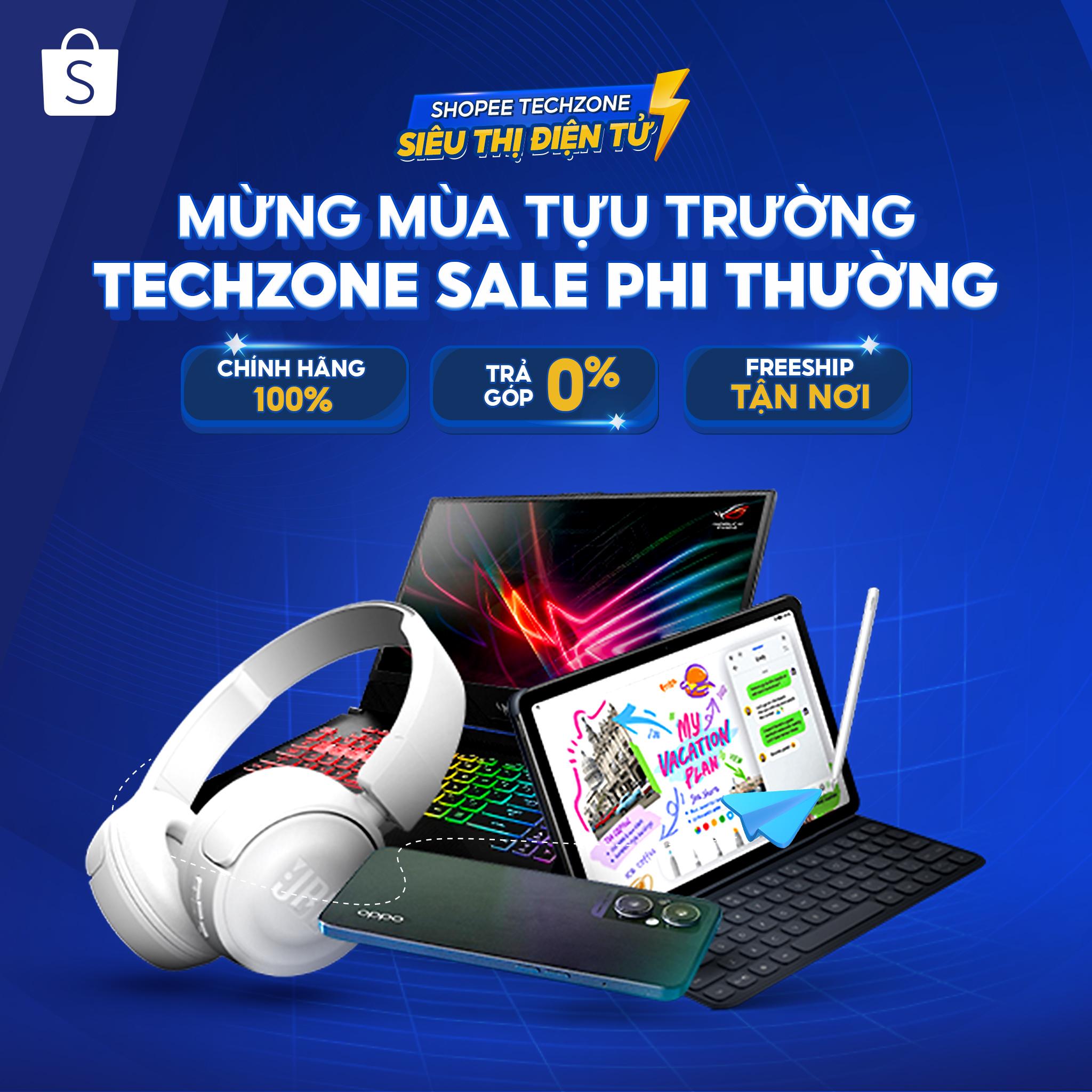 Đồng hành cùng sinh viên mùa nhập học, chương trình “Đón mùa tựu trường - Techzone sale phi thường"&nbsp;sẽ là địa chỉ hoàn hảo để sở hữu các sản phẩm điện tử phục vụ học tập với mức ưu đãi hấp dẫn đến 50%.
