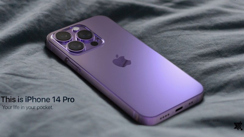 Ảnh concept iPhone 14 Pro.