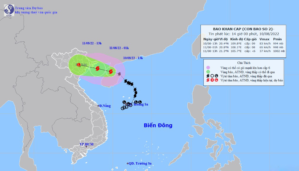 Bão số 2 Mulan sẽ đi vào đất liền, các tỉnh nào nằm trong vùng tâm bão? - 1