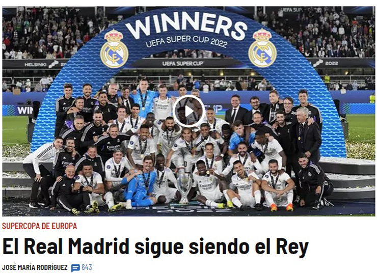 Real Madrid đánh bại Frankfurt: Báo Tây Ban Nha mở hội