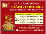 Giá Vàng Rồng Thăng Long - Bảo Tín Minh Châu ngày 11.08.2022
