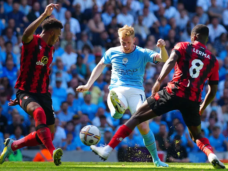 Kết quả bóng đá Man City - Bournemouth: Đỉnh cao De Bruyne, mãn nhãn 4 bàn (Vòng 2 Ngoại hạng Anh)