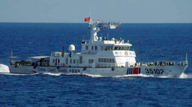 Trung Quốc tập trận quét mìn 5 ngày tại Biển Đông. Ảnh: AP