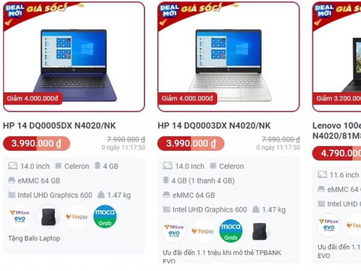 Bất ngờ laptop “đập hộp” giảm giá “sốc” chỉ còn 3,9 triệu đồng/sản phẩm, có nên mua không?