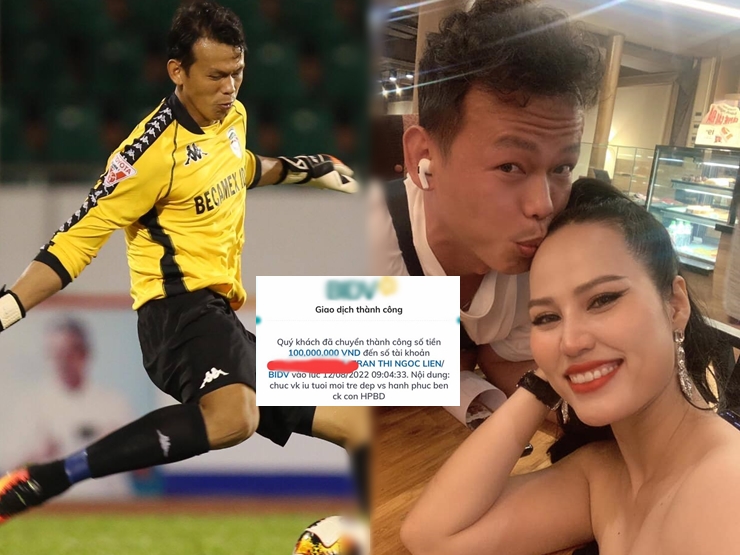 Thủ môn đội tuyển Việt Nam chuyển khoản 100 triệu mừng sinh nhật vợ gây sốt