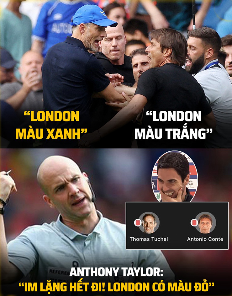 Cuộc chiến gay gắt nhưng trọng tài nói "London chỉ có màu đỏ" thôi nhé.