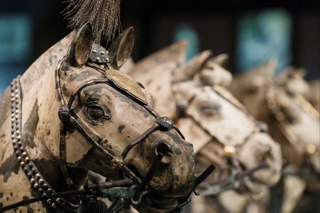 Biểu tượng của ngựa xuất hiện ở khắp nơi trong bảo tàng lăng mộ Tần Thủy Hoàng ở tỉnh Thiểm Tây, Trung Quốc.