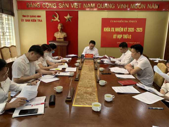 Một kỳ họp mới đây của Ủy ban Kiểm tra Tỉnh ủy Quảng Ninh - Ảnh: quangninh.gov