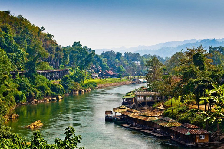 Sự yên bình của Kanchanaburi: Điểm đến này nằm ở phía Tây của Thái Lan.
