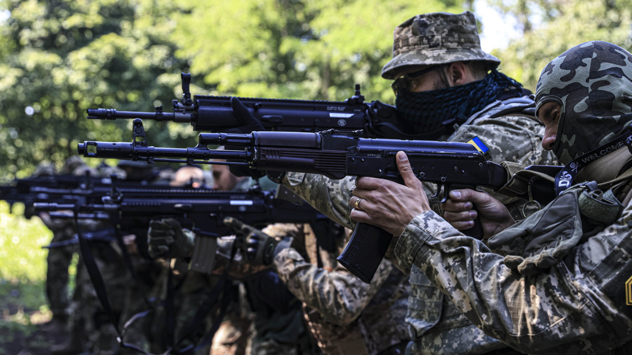 Một nhóm đặc nhiệm Ukraine ở tỉnh Kharkiv.