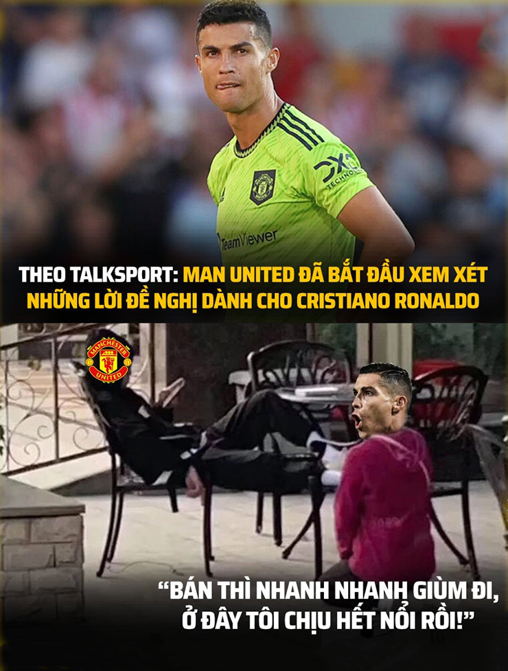 Ronaldo vui mừng khi nghe tin MU đồng ý để anh ra đi.