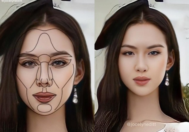 Gương mặt Top 3 Miss World Vietnam sau khi chỉnh theo tỉ lệ vàng: "Chuẩn" hơn liệu có đẹp hơn? - 3