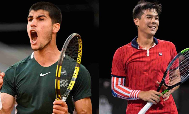 Carlos Alcaraz (trái) gặp lại Mackenzie McDonald ở Cincinnati Masters năm nay sau khi họ từng đụng độ ở vòng 2 giải đấu tại Indian Wells cách đây 5 tháng