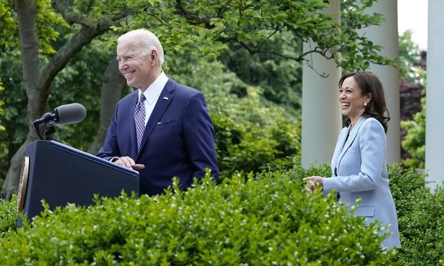 Tổng thống Joe Biden và Phó tổng thống Kamala Harris. Ảnh: AP.