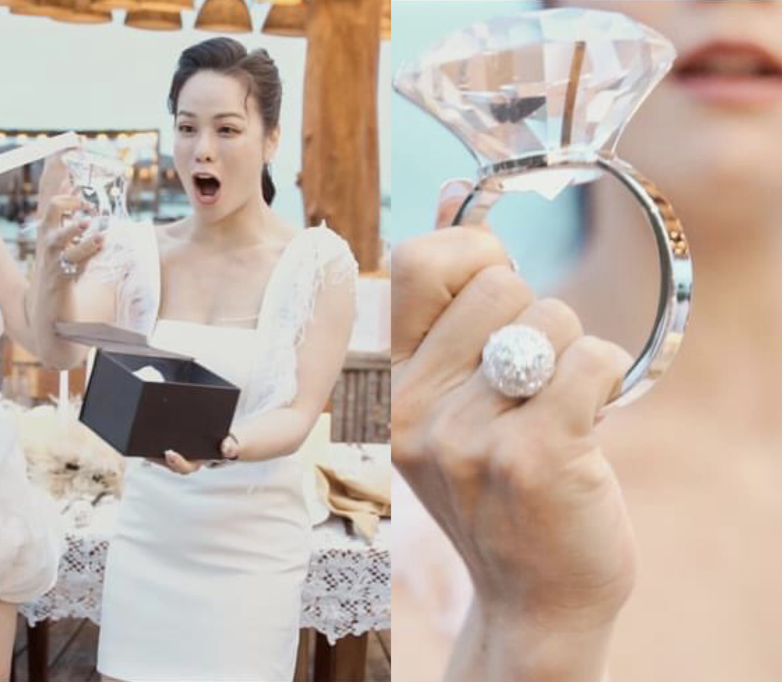 Nhật Kim Anh bất ngờ được tặng nhẫn kim cương “khủng&#34; cầu hôn - 1