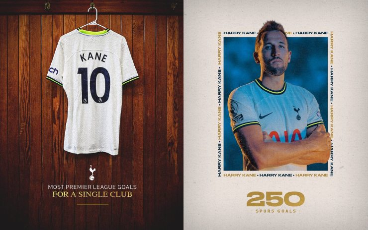 Trang Twitter chính thức của Tottenham chúc mừng Harry&nbsp;Kane cán mốc 250 bàn cho đội bóng