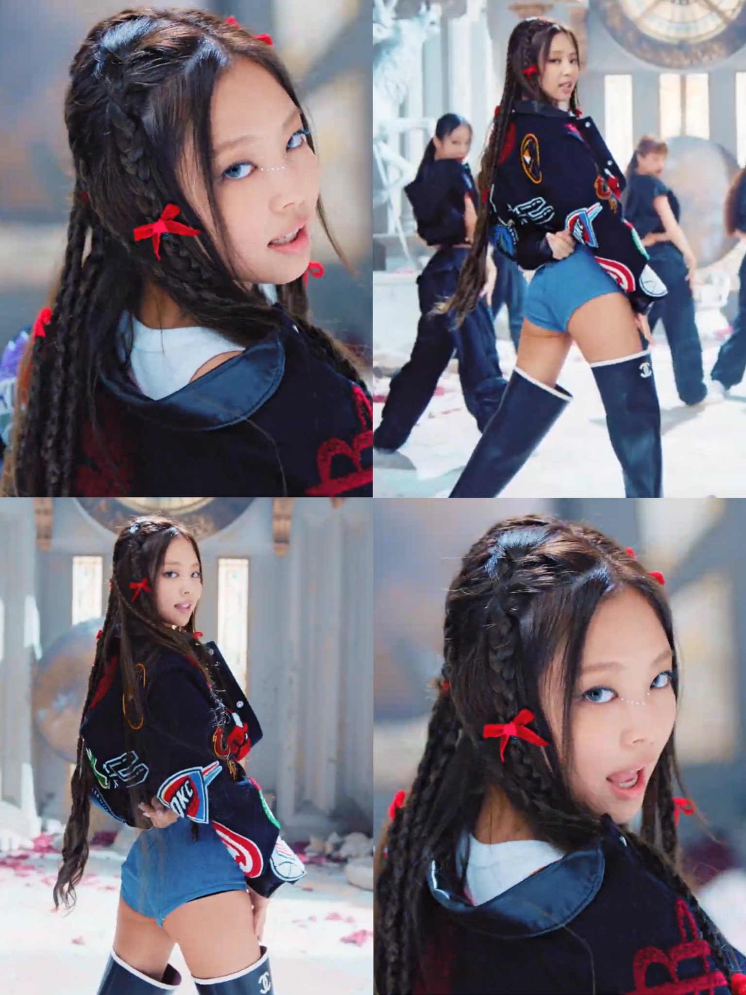 Trang phục của Jennie trong MV "Pink Venom".