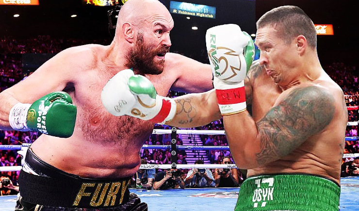 Fury (trái) sẽ đấu Usyk (phải) để kéo về những chiếc đai vô địch hạng nặng cho người Anh