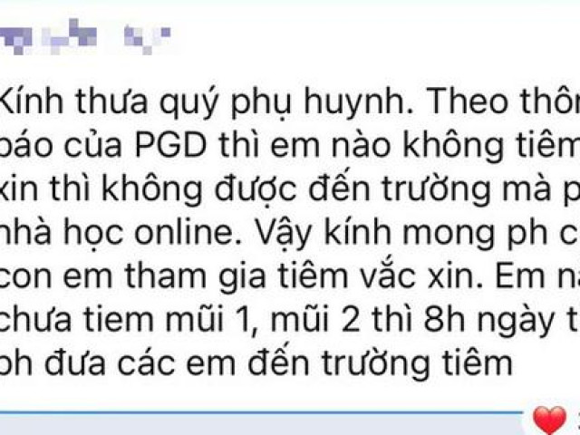 Nha Trang: Học sinh tiểu học không tiêm ngừa COVID-19 thì phải học trực tuyến