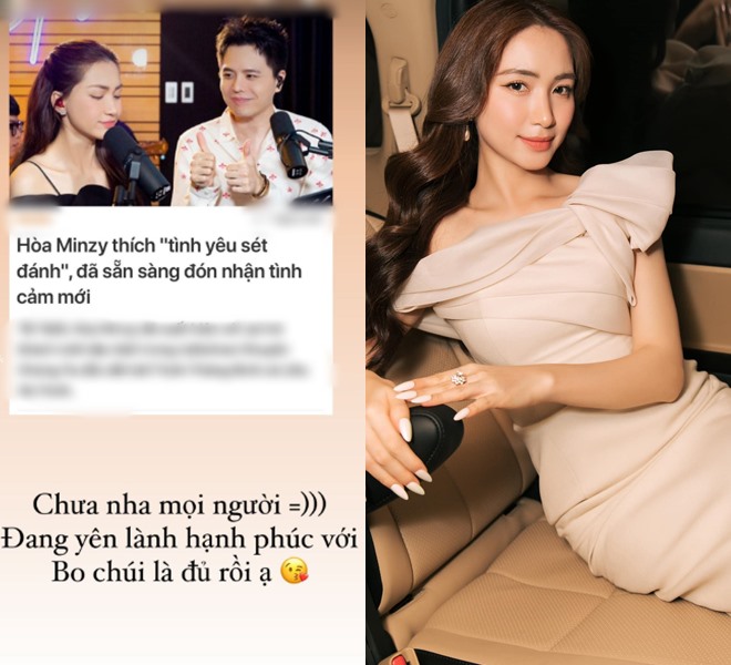 Hòa Minzy phản hồi thông tin "đã sẵn sàng đón nhận tình cảm mới" - 1