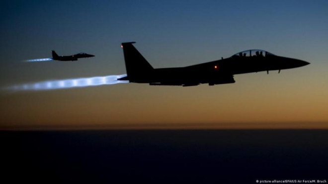 Máy bay quân sự Mỹ hoạt động ở Trung Đông. Ảnh: USAF