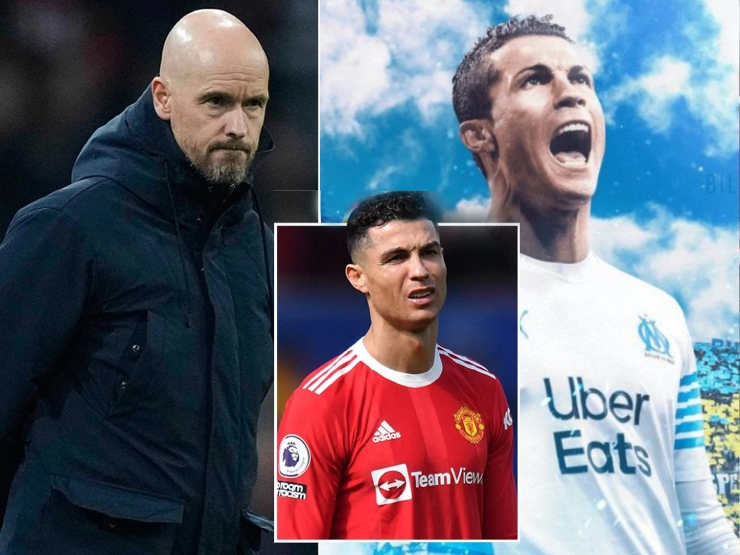 Ten Hag ”đuổi khéo” Ronaldo, CR7 được dụ tới Pháp đấu Messi & có vé dự Cúp C1