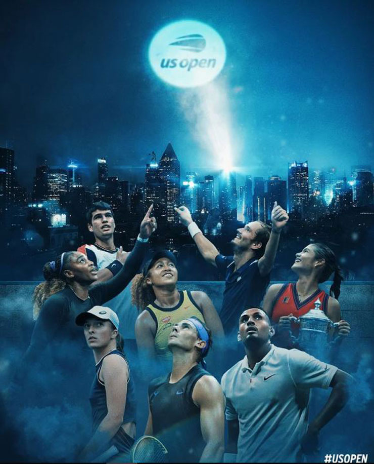 Poster chính thức của US Open 2022