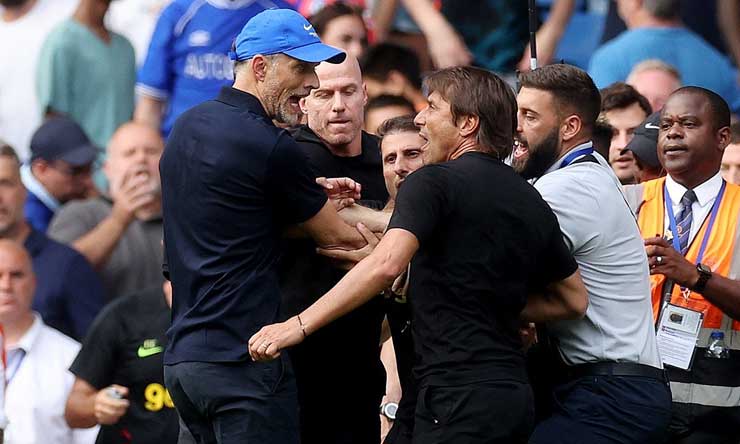 Tuchel và Conte xô xát ở trận Chelsea gặp Tottenham