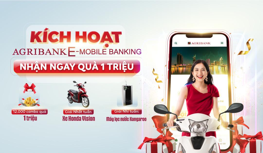 Ưu đãi hấp dẫn cho khách hàng mở tài khoản trên Agribank E-Mobile Banking.