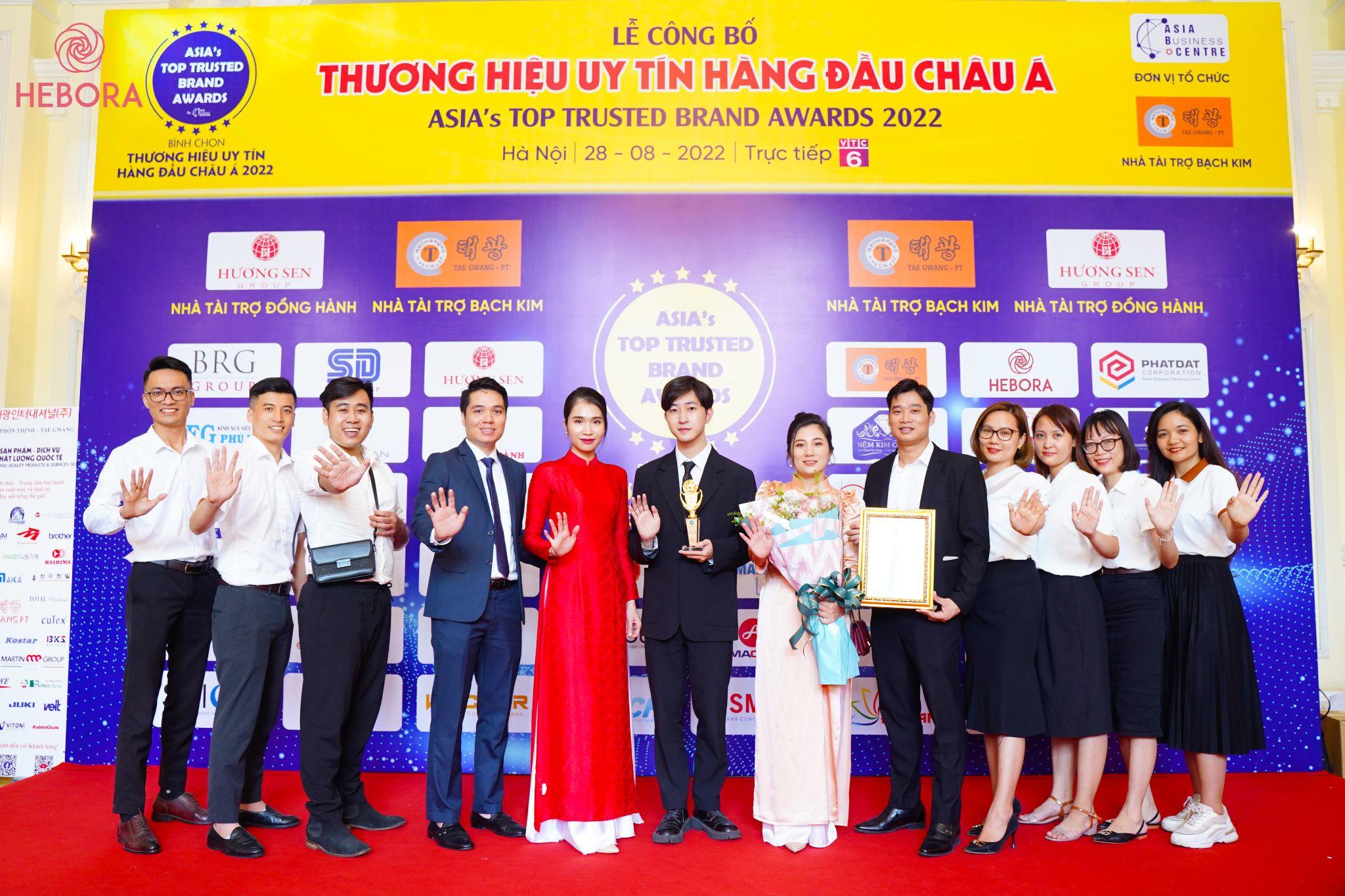 Hebora lọt Top 10 “Thương hiệu uy tín hàng đầu châu Á” tại Asia Awards 2022 - 1