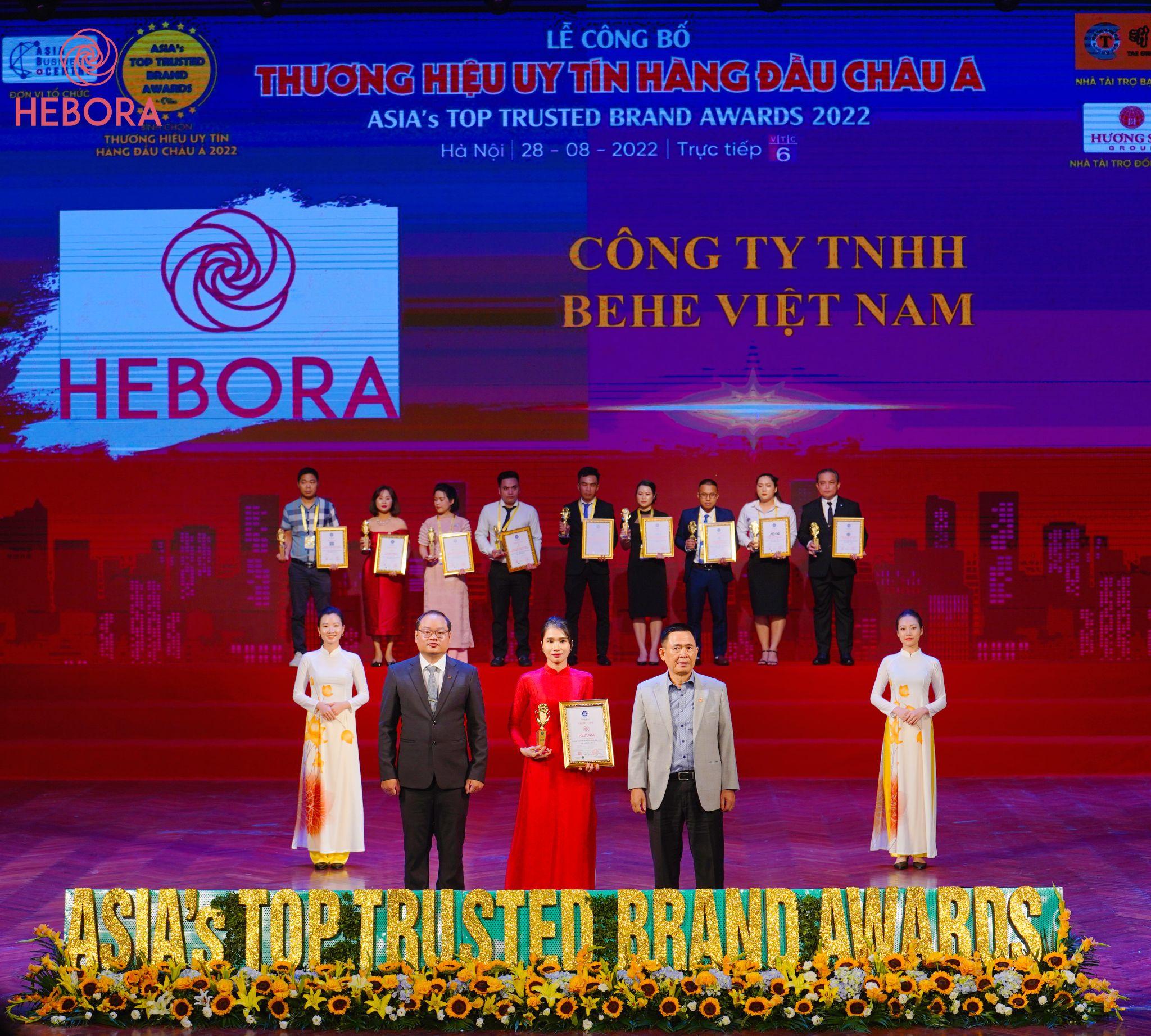 Hebora lọt Top 10 “Thương hiệu uy tín hàng đầu châu Á” tại Asia Awards 2022 - 2