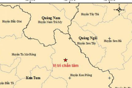 Ba trận động đất gây rung chuyển Kon Tum