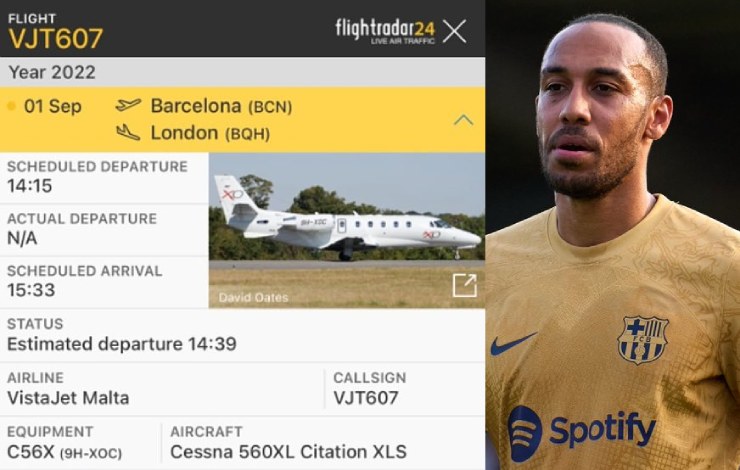 Vé máy bay từ Barcelona tới London của Aubameyang bất ngờ bị tiết lộ trên mạng xã hội