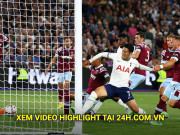 Bóng đá - Video bóng đá West Ham - Tottenham: Hấp dẫn 2 bàn, VAR &amp; cột dọc (Xem video highlight tại 24h.com.vn)