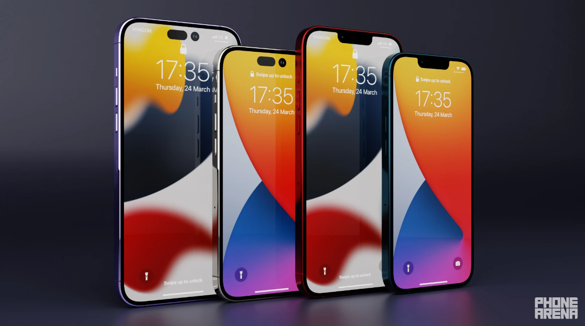 Ảnh concept bộ tứ iPhone 14.