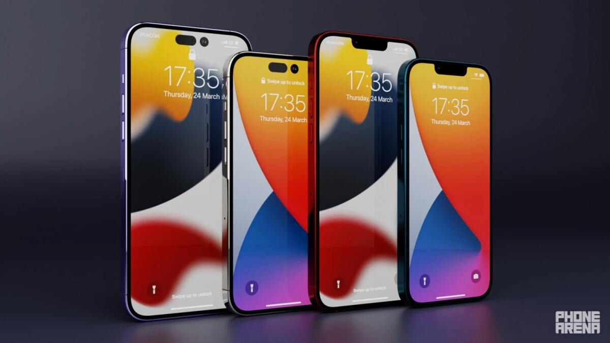 Ảnh concept bộ tứ iPhone 14.