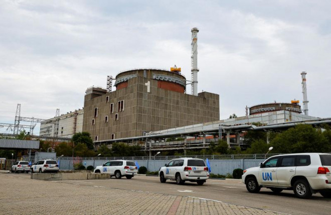 Đoàn xe của IAEA xuất hiện tại nhà máy Zaporizhzhia tuần trước. Ảnh: Getty Images